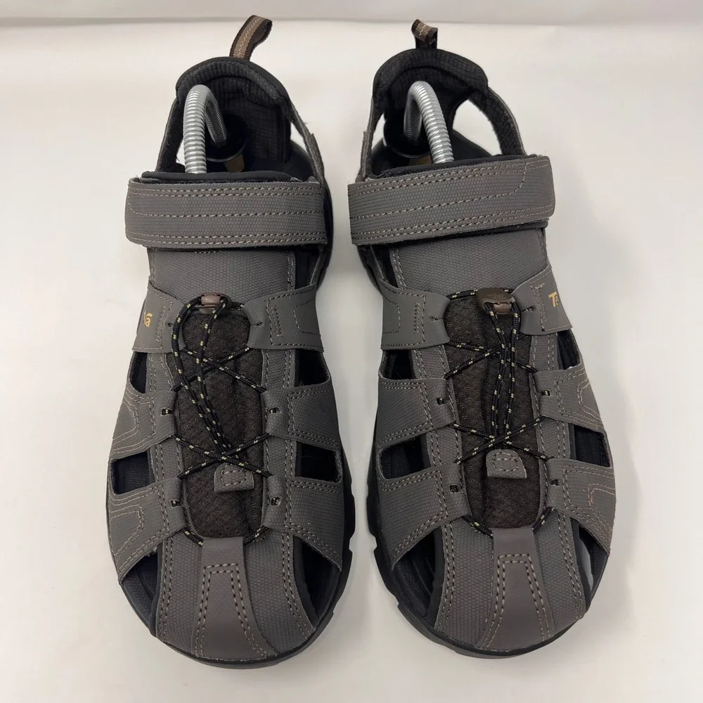 Teva Forebay Sandals Mens 10 Grey Closed ShocPad Hiking Water Shoes 1001116 EUC